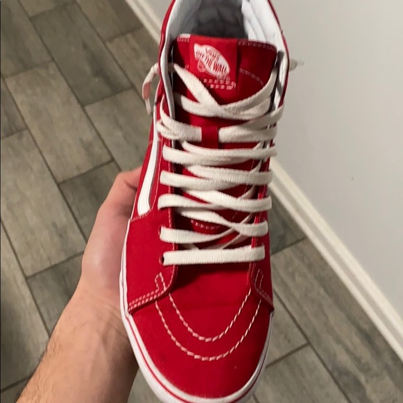Vans SK8-Hi red men’s size 8.0 women’s 9.5 - Picture 3 of 9